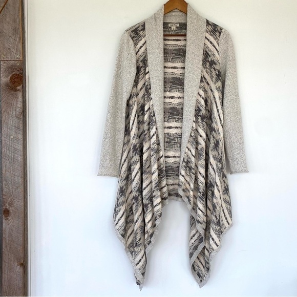 Lucky Brand open cardigan with waterfall front, in 💯 cotton - Picture 4 of 15